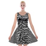 Joy Division Unknown Pleasures Pattern Velvet Skater Dress