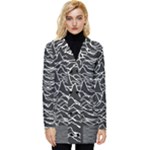 Joy Division Unknown Pleasures Pattern Button Up Hooded Coat 