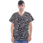 Joy Division Unknown Pleasures Pattern Men s V-Neck Scrub Top