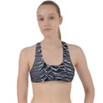 Joy Division Unknown Pleasures Pattern Criss Cross Racerback Sports Bra