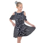 Joy Division Unknown Pleasures Pattern Kids  Shoulder Cutout Chiffon Dress