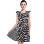Joy Division Unknown Pleasures Pattern Tie Up Tunic Dress