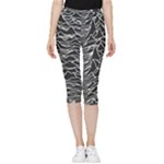 Joy Division Unknown Pleasures Pattern Inside Out Lightweight Velour Capri Leggings 
