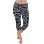 Joy Division Unknown Pleasures Pattern Lightweight Velour Capri Yoga Leggings