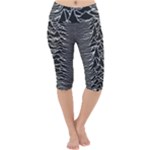 Joy Division Unknown Pleasures Pattern Lightweight Velour Cropped Yoga Leggings