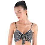 Joy Division Unknown Pleasures Pattern Woven Tie Front Bralet