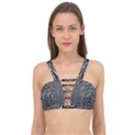 Joy Division Unknown Pleasures Pattern Cage Up Bikini Top