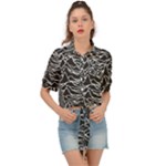 Joy Division Unknown Pleasures Pattern Tie Front Shirt 