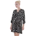 Joy Division Unknown Pleasures Pattern Open Neck Shift Dress