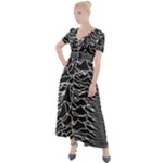 Joy Division Unknown Pleasures Pattern Button Up Short Sleeve Maxi Dress