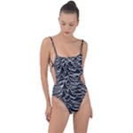 Joy Division Unknown Pleasures Pattern Tie Strap One Piece Swimsuit