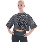 Joy Division Unknown Pleasures Pattern Mock Neck T-Shirt