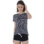 Joy Division Unknown Pleasures Pattern Short Sleeve Open Back T-Shirt