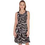 Joy Division Unknown Pleasures Pattern Knee Length Skater Dress With Pockets