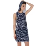 Joy Division Unknown Pleasures Pattern Racer Back Hoodie Dress
