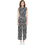 Joy Division Unknown Pleasures Pattern Women s Frill Top Chiffon Jumpsuit