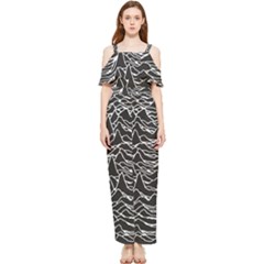 Draped Sleeveless Chiffon Jumpsuit 