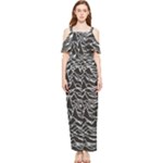 Joy Division Unknown Pleasures Pattern Draped Sleeveless Chiffon Jumpsuit