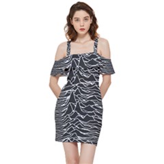 Shoulder Frill Bodycon Summer Dress 