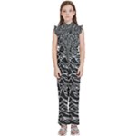 Joy Division Unknown Pleasures Pattern Kids  Sleeveless Ruffle Edge Band Collar Chiffon One Piece