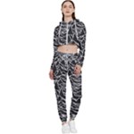 Joy Division Unknown Pleasures Pattern Cropped Zip Up Lounge Set