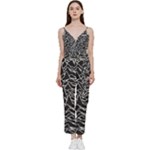 Joy Division Unknown Pleasures Pattern V-Neck Camisole Jumpsuit