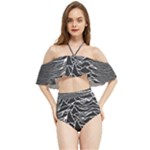 Joy Division Unknown Pleasures Pattern Halter Flowy Bikini Set 