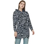 Joy Division Unknown Pleasures Pattern Women s Long Oversized Pullover Hoodie