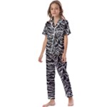 Joy Division Unknown Pleasures Pattern Kids  Satin Short Sleeve Pajamas Set