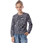 Joy Division Unknown Pleasures Pattern Kids  Long Sleeve T-Shirt with Frill 
