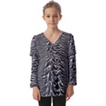 Joy Division Unknown Pleasures Pattern Kids  V Neck Casual Top