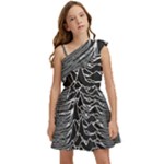 Joy Division Unknown Pleasures Pattern Kids  One Shoulder Party Dress