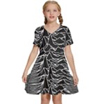 Joy Division Unknown Pleasures Pattern Kids  Short Sleeve Tiered Mini Dress