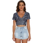 Joy Division Unknown Pleasures Pattern V-Neck Crop Top