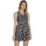 Joy Division Unknown Pleasures Pattern Sleeveless High Waist Mini Dress