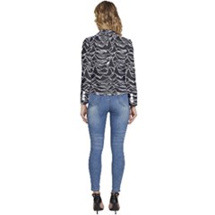 Women s Long Sleeve Revers Collar Cropped Jacket 
