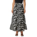 Joy Division Unknown Pleasures Pattern Tiered Ruffle Maxi Skirt