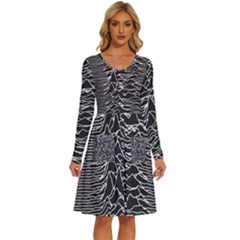 Long Sleeve Dress With Pocket 