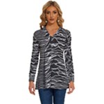 Joy Division Unknown Pleasures Pattern Long Sleeve Drawstring Hooded Top