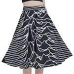 Joy Division Unknown Pleasures Pattern A-Line Full Circle Midi Skirt With Pocket