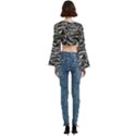 Trumpet Sleeve Cropped Top 