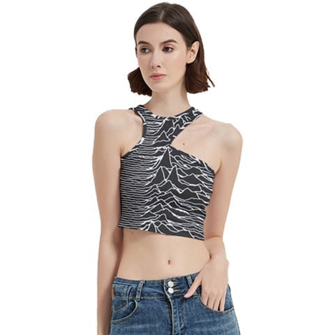 Joy Division Unknown Pleasures Pattern Cut Out Top from ArtsNow.com