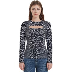 Joy Division Unknown Pleasures Pattern Women s Cut Out Long Sleeve T