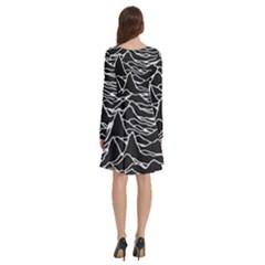 Long Sleeve Knee Length Skater Dress With Pockets 
