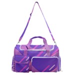 Colorful Labstract Wallpaper Theme Sports Gym Duffle Bag with Shoe Compartment
