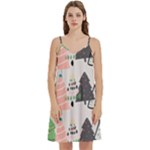 Christmas Trees Icons Mini Camis Dress With Pockets