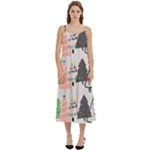 Christmas Trees Icons Casual Spaghetti Strap Midi Dress