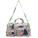 Christmas Trees Icons Sports Gym Duffle Bag with Shoe Compartment