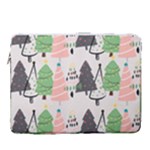 Christmas Trees Icons 15  Vertical Laptop Sleeve Case With Pocket