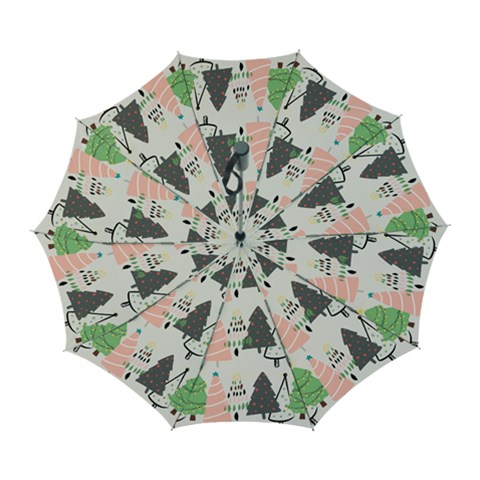 Christmas Trees Icons Automatic Folding Umbrella with Case (Large) from ArtsNow.com